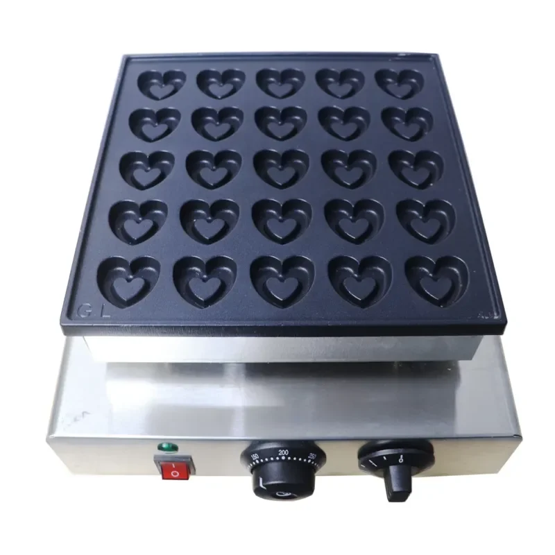 Small Crispy Pancake Sizzling Pan 25 Hole Baby Cake Machine Heart Shaped Mini Pancake Machine