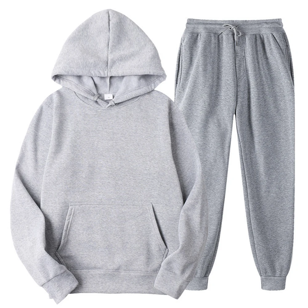 Blank Fleece Sweatpants And Hoodie Set Men Jogging Suits Wholesale Sweat Suits Unisex Tracksuits For Men Ensembles Pour Hommes