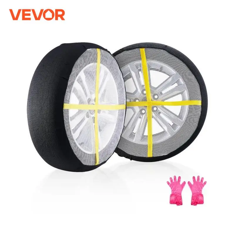 VEVOR Thickened Snow Sock for Tire Full Coverage Tire Sock with Polyester Fiber Snow Traction Tire Cover for Car SUV PickupTruck