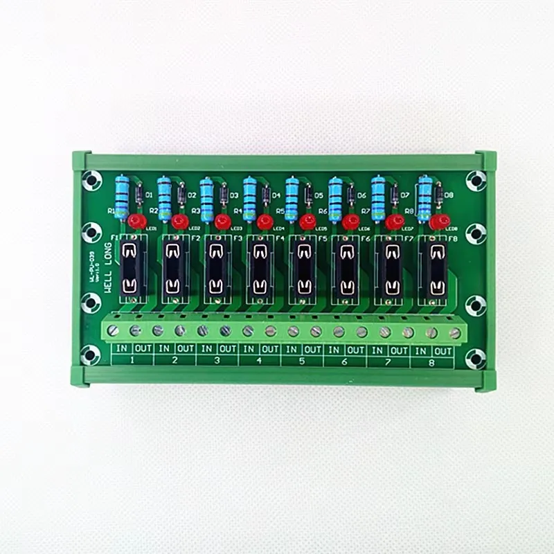 DIN Rail Mount 8 Position Fuse Module Board.