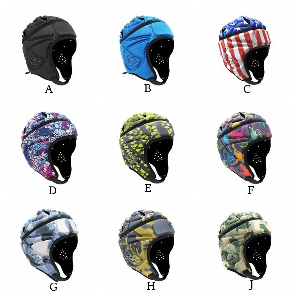 Keeper Schokbestendige zachte helm EVA Verstelbare voetbalhelm Hoofdbeschermer Voetbalhoofdbeschermer Jeugdbeschermende helm