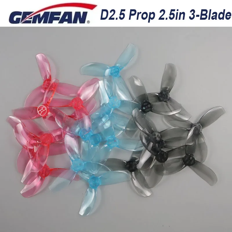 4/8pairs GEMFAN D2.5 Prop 2.5in 3-Blade PC Propeller CW CCW 1.5mm Hole For FPV Drone 1404 Motor SpeedyBee BEE25 DJI O4 Air Unit