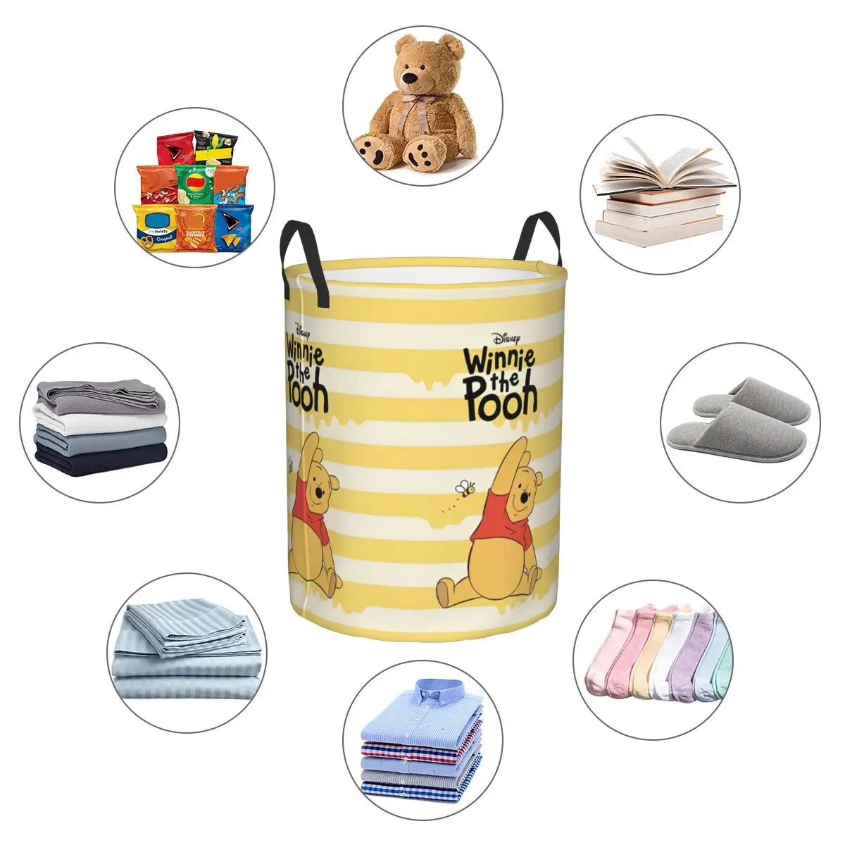 Winnie The Pooh Clothes Storage Basket Box Organizer Bins for Playhouse