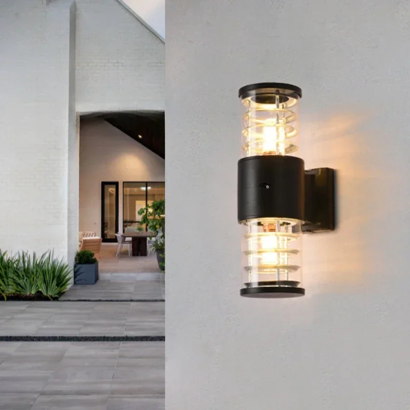 Imagem -06 - Luz de Parede ao ar Livre Jardim à Prova Impermeável Água Sensor Movimento Iluminação Varanda Lâmpada Luzes Led Cabeça Dupla para Cima e para Baixo Lâmpada Parede