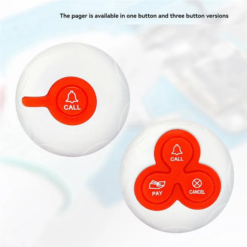 ABKJ-Waterproof Wireless Call Transmitter Button Pager 433Mhz For Restaurant Calling System Cafe Clinic System