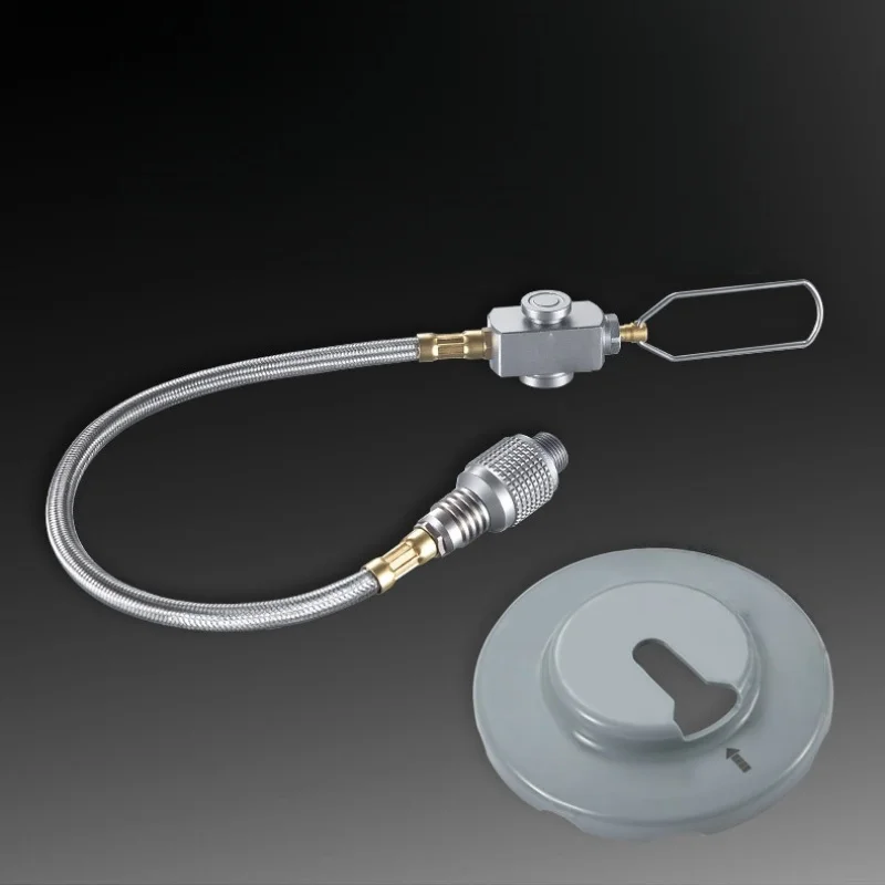 

Outdoor Split Stove Gas Extension Tube Stove Adapter Line With Valve Camping Stove Extension Pipe Adapter