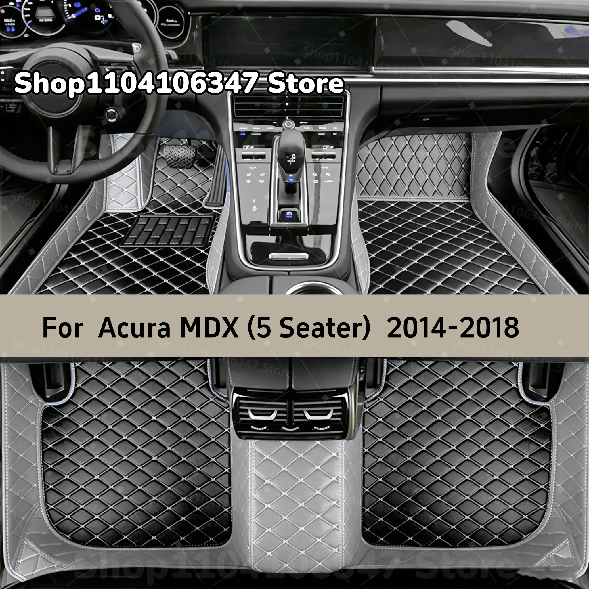 Car Floor Mats Fit For Acura MDX (5 Seater) 2018 2017 2016 2015 2014 Custom Car Mat Auto Mats Carpets