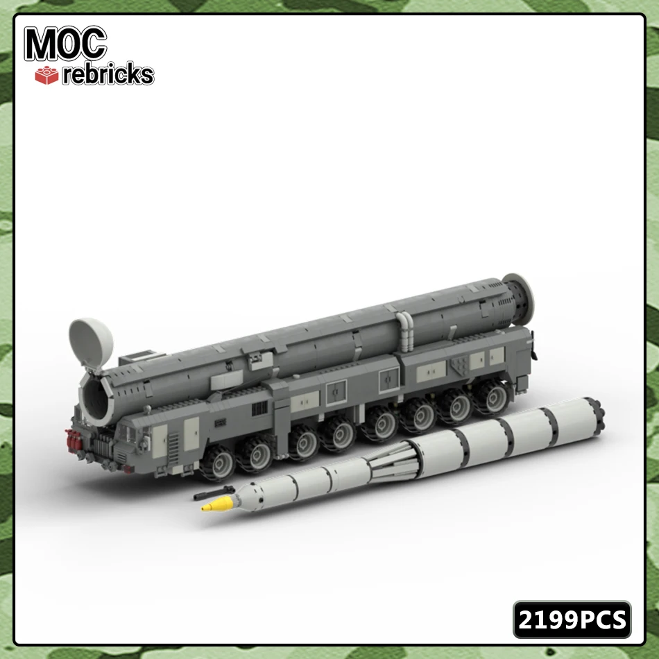 

MOC Military Series Building Block RT-2PM2 Topol-M ICBM Launcher Long-range Technological War Model Boy's Collection Bricks Toys