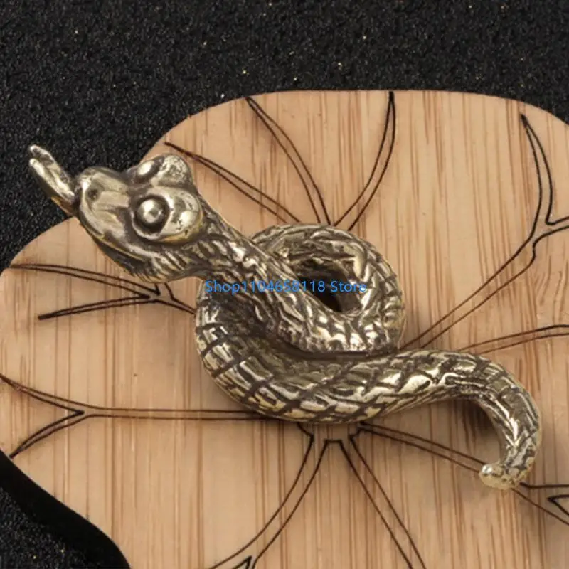 Intricate Handmade Brass Snake Decors Detailed Craftsmanship Sculpture for Home