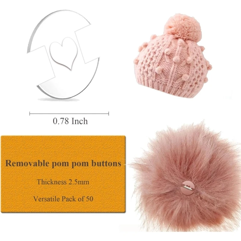 Boutons en acrylique 20mm, 50 pièces, pour fabrication chapeaux tricotés, artisanat DIY