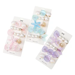 New Pearl Shell Hair Clips For Girls Bow Barrettes Hairpin Bangs Buckle Hairclip Lovely Hair Accessories