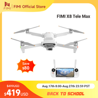 FIMI X8 Tele Max drone 30x Hybrid Zoom Wide-Angle Tele Camera 20KM range 4K 60fps 3-axis Gimbal GPS AI Super Night Video