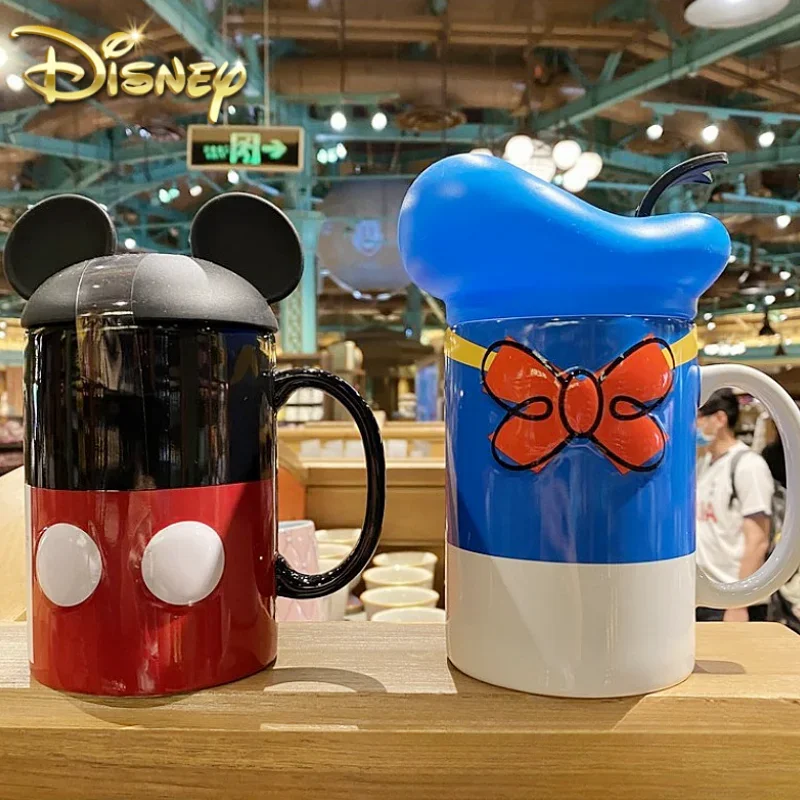 Disney Mickey And Friends Mickey Mouse Donald Duck Cartoon Creative Ceramic Mug tazza da caffè tazze da latte bicchieri tazza d'acqua regalo