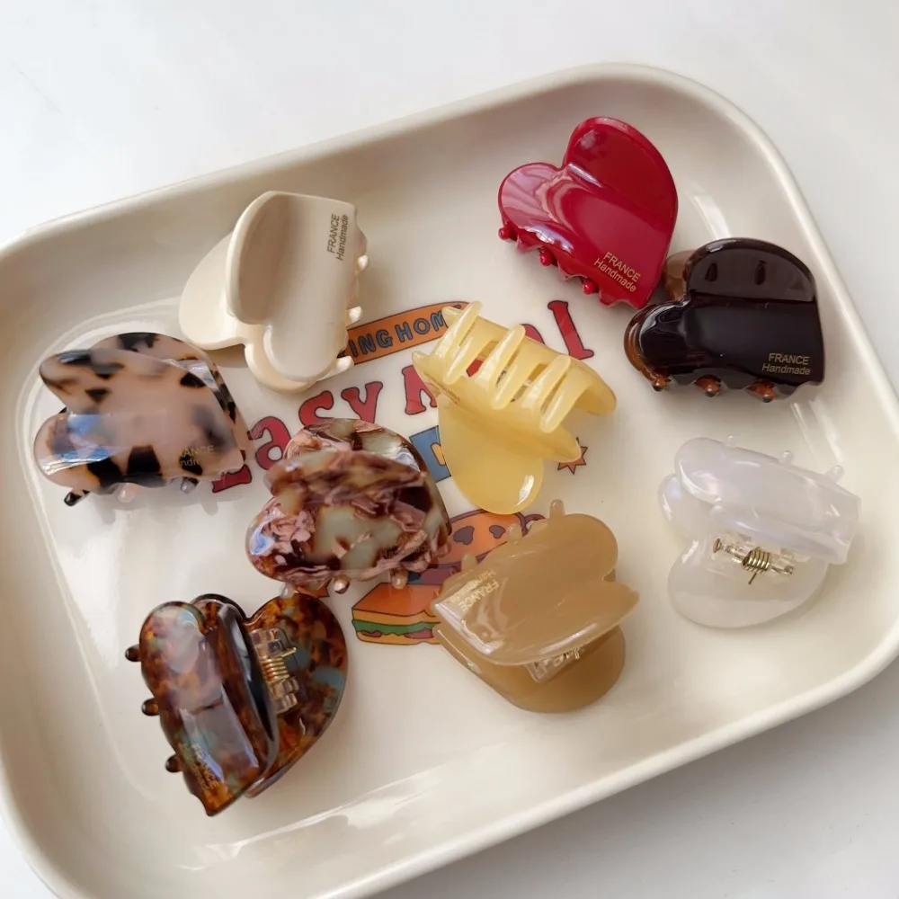 لطيف حمض الخليك الحب القلب مشبك شعر Y2K الجانب كليب خلات مقاطع الشعر إكسسوارات الشعر المشابك مشبك شعر صغير #6