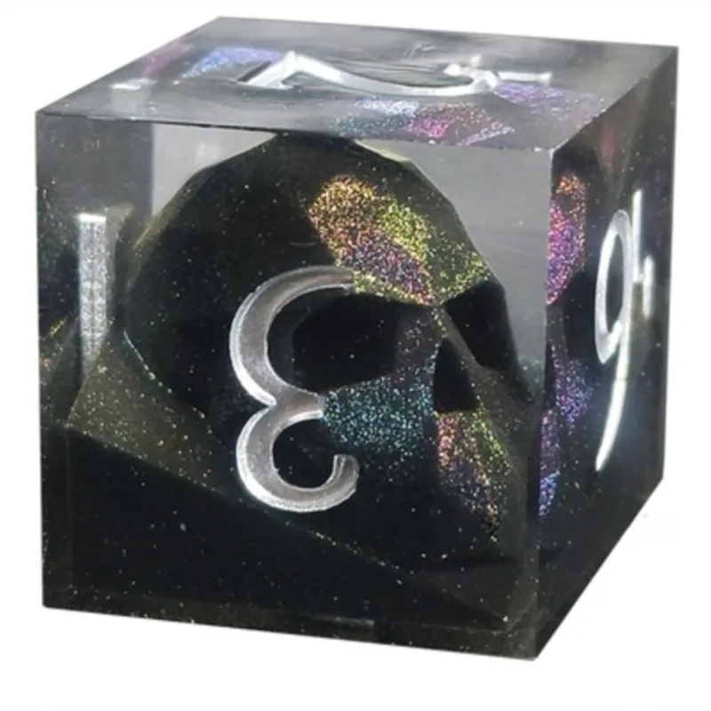 نرد متعدد السطوح برأس جمجمة DnD، ينطبق على لعبة لوحة المجموعة DND Kesululun and Dungeon D20 D12 D10 D8 D6 D4