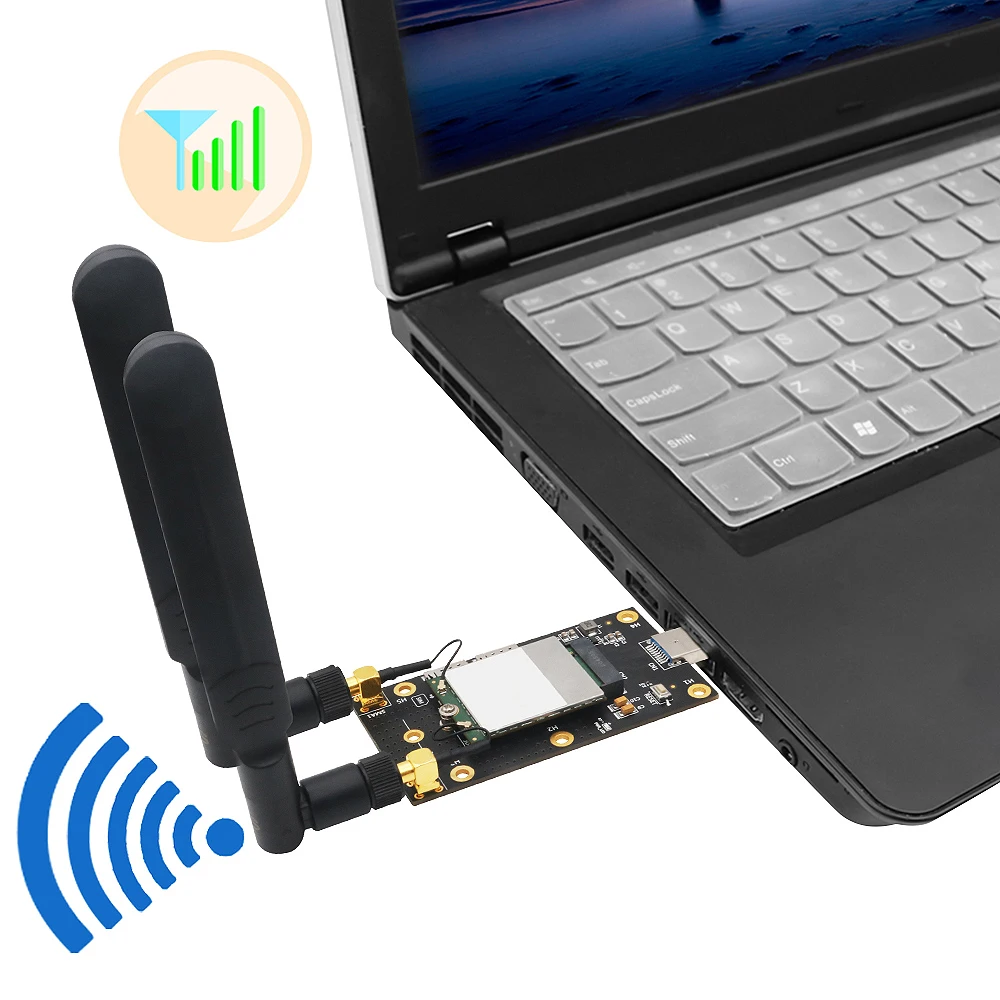 NGFF(M.2)to USB 3.0 Adapter with Dual NANO SIM Card Slot for 3G/4G/5G Module Supports 3042/3052 Type M.2 Key B Card