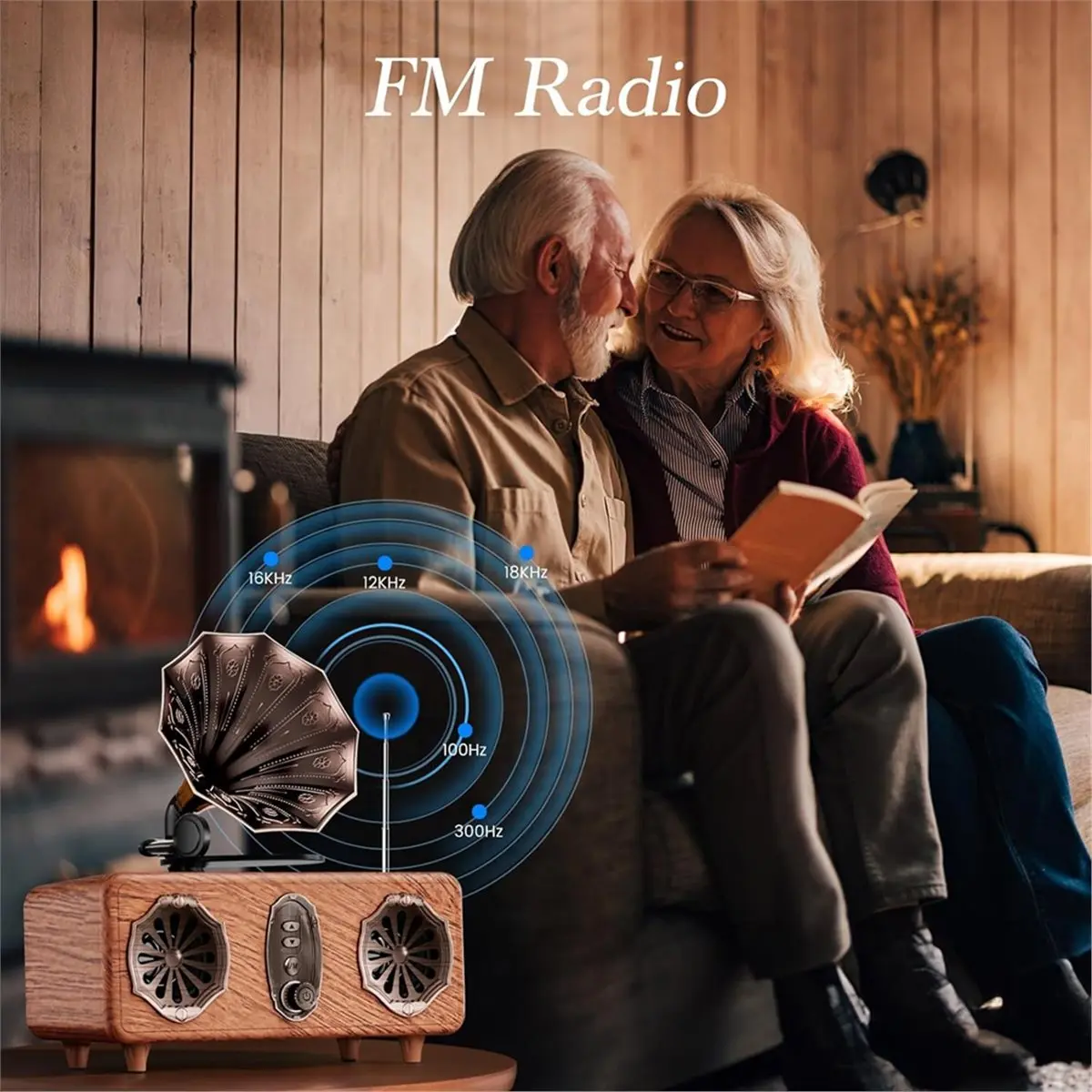 Promotion Retro Bluetooth Speaker FM Radio Vintage Wireless Speaker Support USB/TF/AUX Player for Home Room Bedroom
