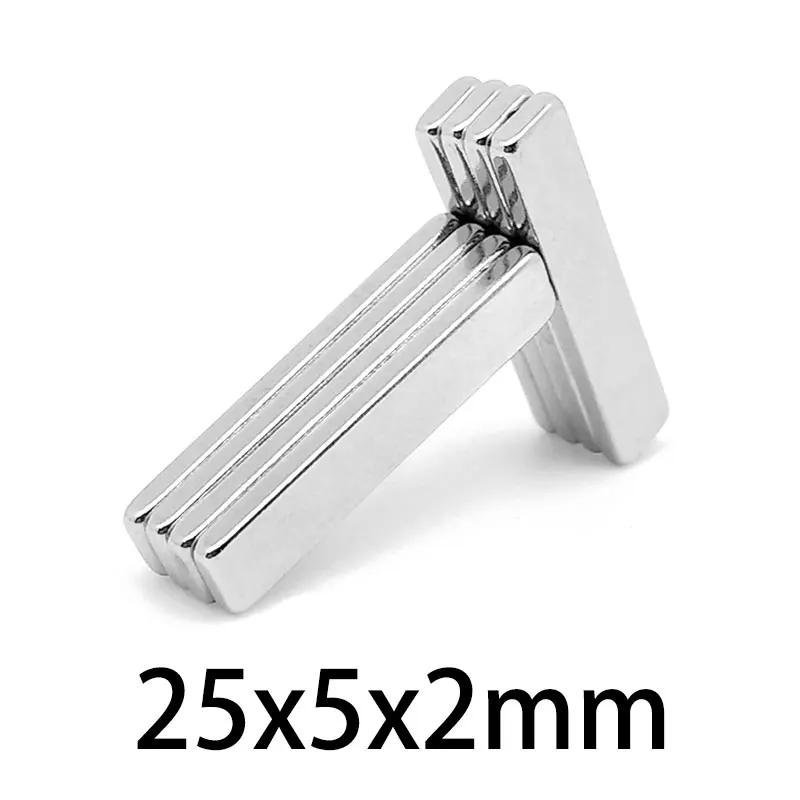 25x5x2mm Super Strong Square Magnet For Home Refrigerators, Offices DIY 25*5*2