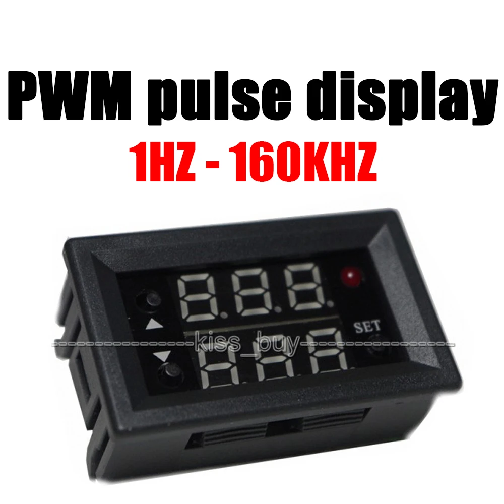 1HZ-160 KHZ Digital display PWM pulse Adjustable frequency duty cycle adjustable Square wave wave signal generator module