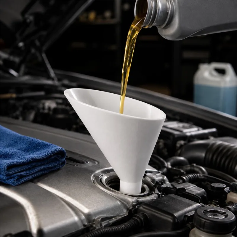 Large Diameter Side Mounted Fuel Delivery Tools Car Side Mounted Oil Funnels Car Maintenance Accessories Perfume Packaging