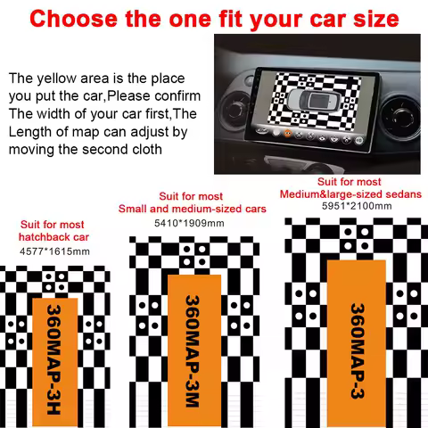 Body Kit 3D Black And White Grid Car Camera Debugging Calibration Cloth Splicing Calibration Cloth Car Panoramic Debugging