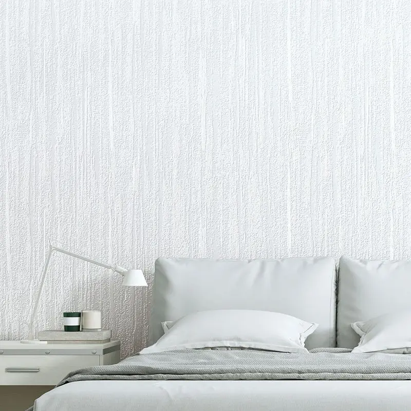 

Pure White Striped Wallpaper Home Decor Bedroom Living Room Wallpaper Clothes Store Vertical Stripe Wall Paper Minimalist