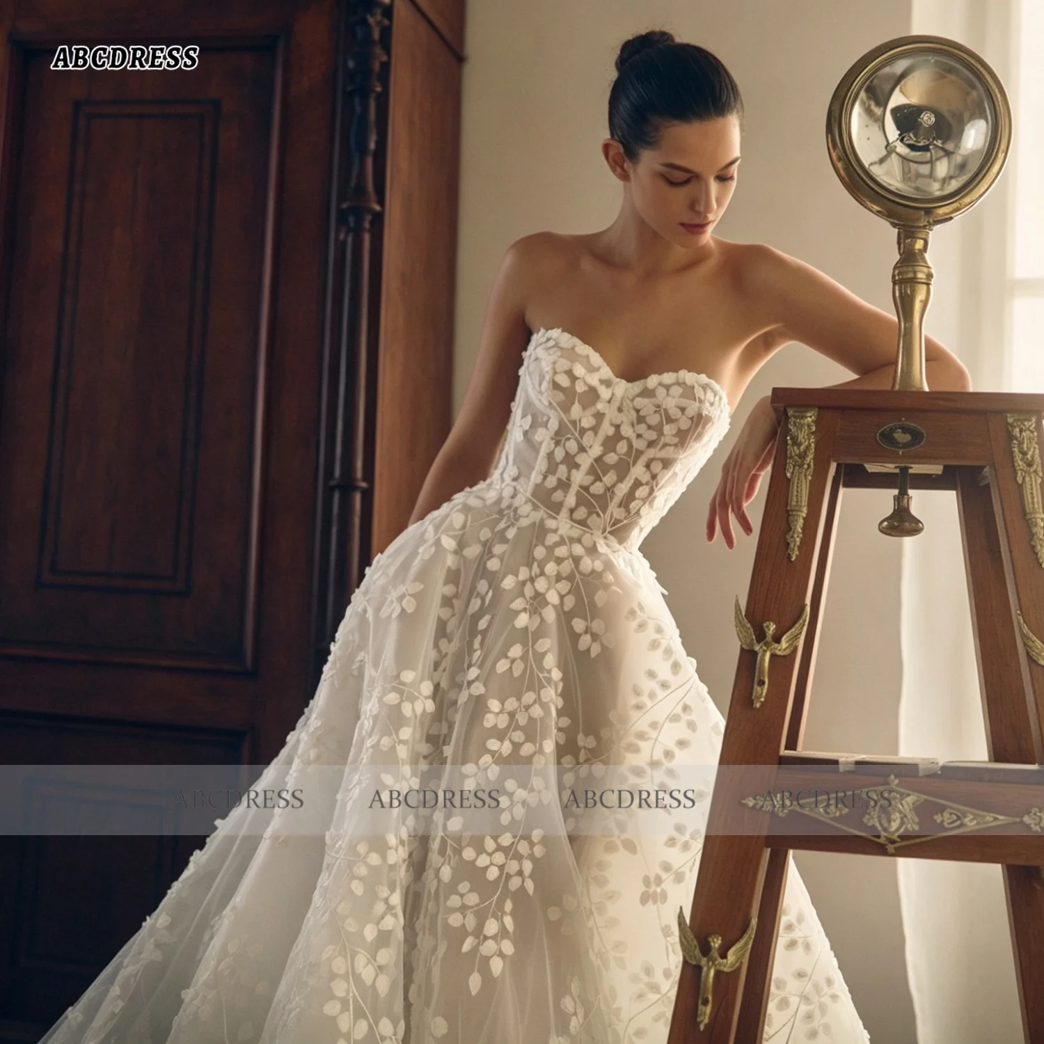 LINDO NOIVA Custom Strapless E - Embroidery Organza review and price