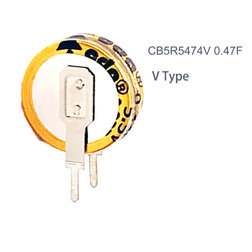 CB Super Capacitors CDA  V-Type CB5R5474V 5.5V 0.47F Button CapacitorFarrah SuperCapacitors