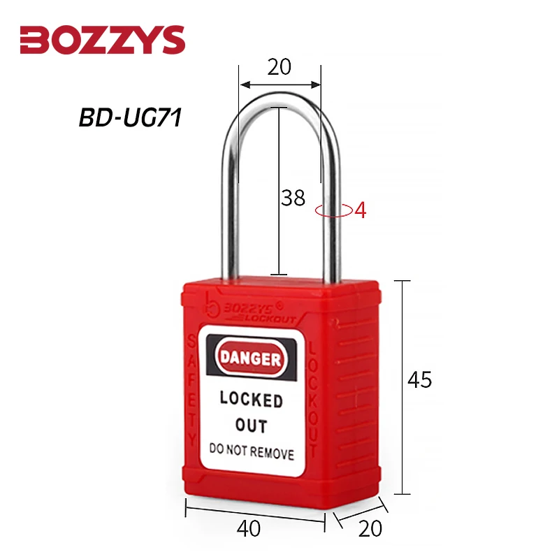 Imagem -04 - Cadeado de Segurança Não Condutora Keyed Alike com Master Keyed Bloqueio Industrial Tags Isolamento Processo Ultra-sônico