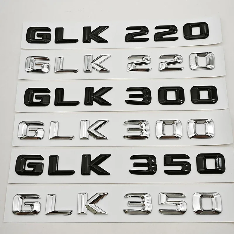 3D ABS Car Letters Logo GLK220 GLK300 GLK350 Badge Rear Trunk Sticker For Mercedes Benz GLK220 GLK300 GLK350 X204 Accessories