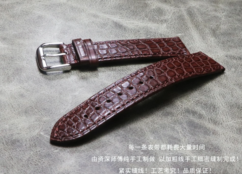 Handmade High-quality American Alligator Leather Strap 16mm 17mm 18mm 19mm 20mm 21mm 22mm Strap  Watch Band