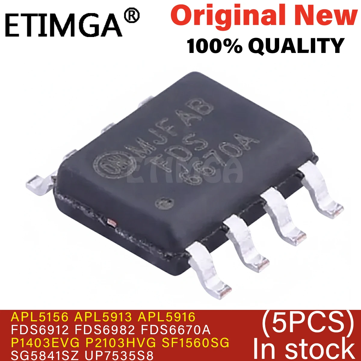 (5 uds) 100% nuevo APL5156 APL5913 APL5916 FDS6912 FDS6982 FDS6670A P1403EVG P2103HVG SF1560SG SG5841SZ UP7535S8 sop-8 Chipset