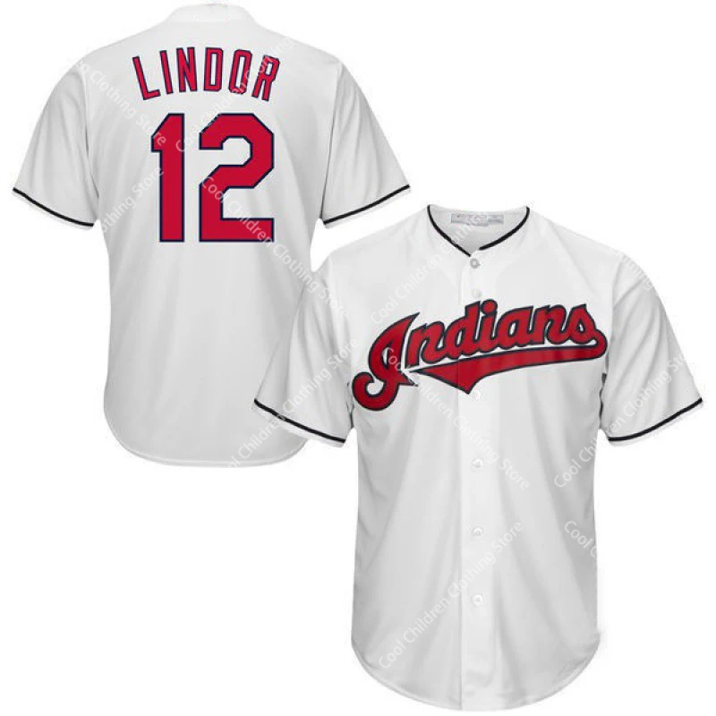 2024 Gndianj Home Tshirt Lindor Men Women Tracksuit Summer Short Sleeve Sport Training Baseball Jersey For Kids Adult