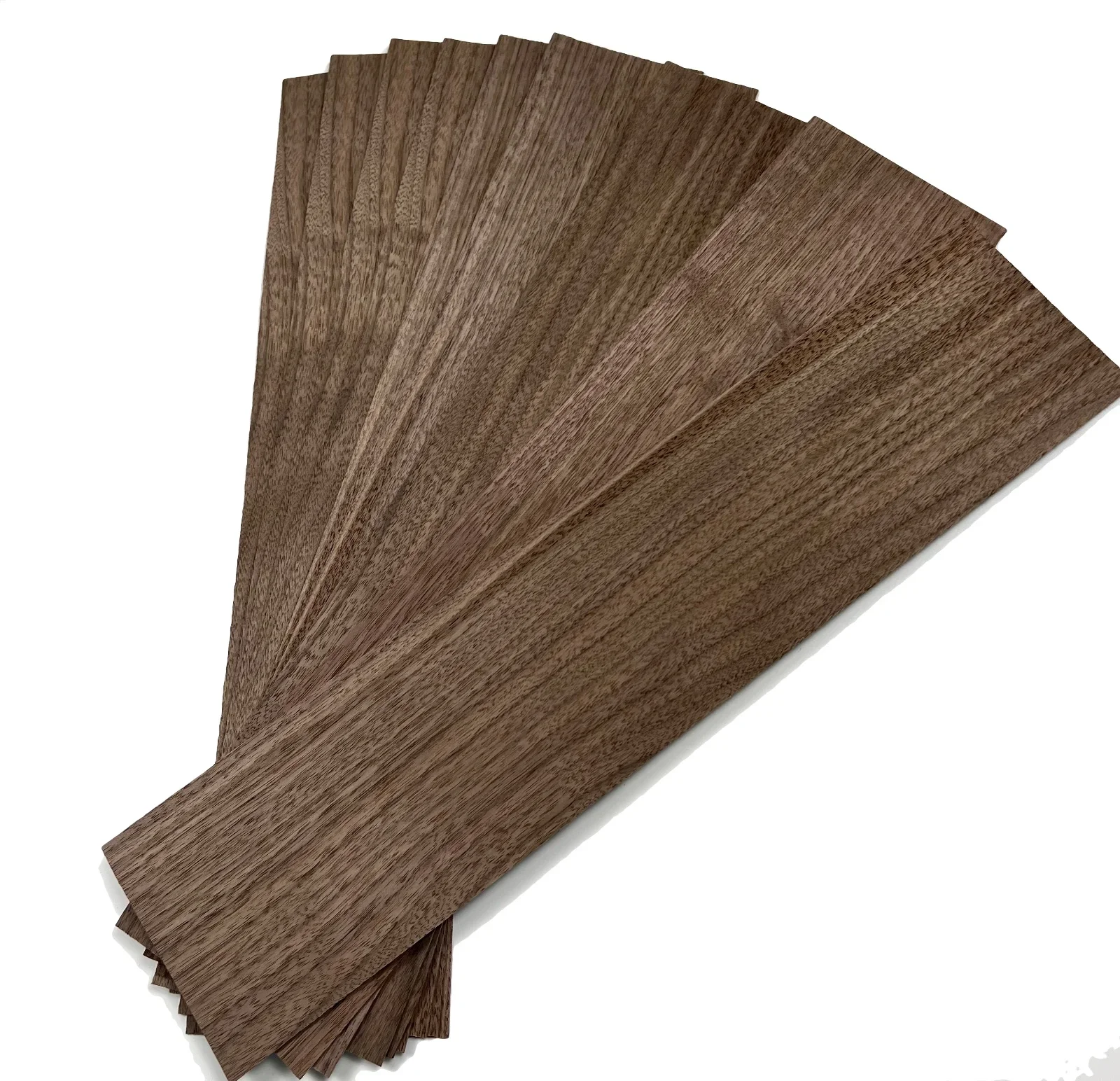 Natural Black Walnut Wood Chips, Thin Wood Veneer, L, 460x110mm, 1mm Thickness, 10Pc Lot