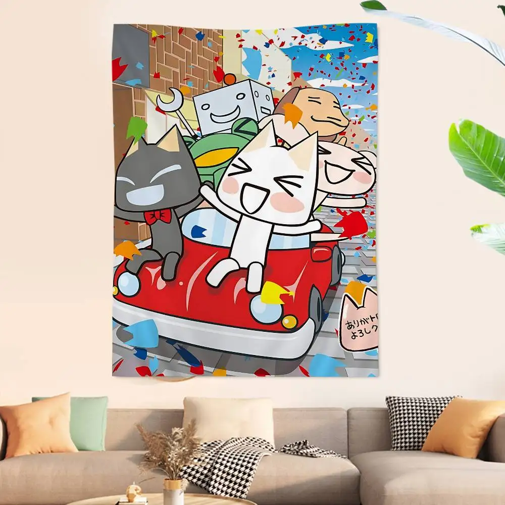 Inoue Toro CUTE Cat Hot Classic Movie Colorful Tapestry Wall Hanging Hippie Wall Hanging Wall Tapestries Wall Hanging Sheets