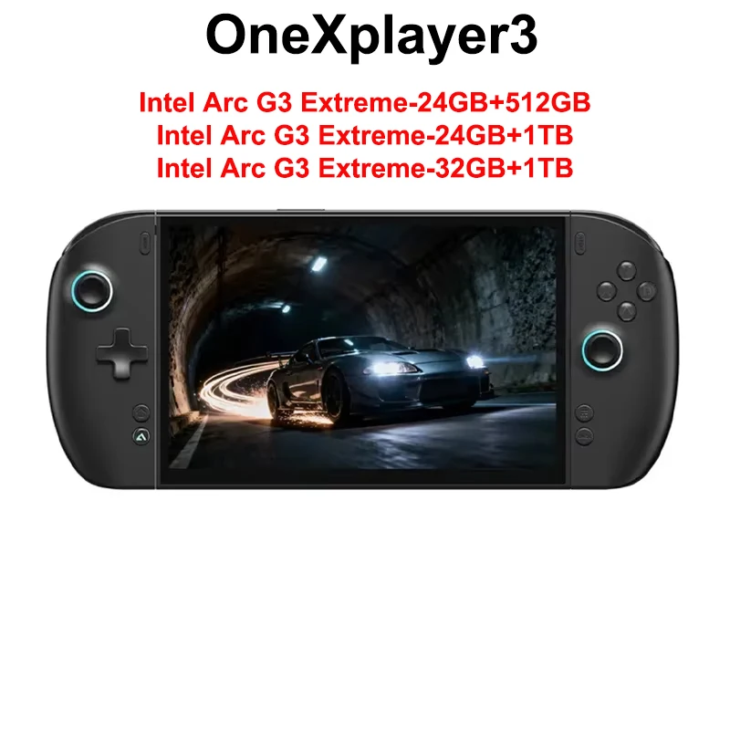 Onexplayer 3 Intel Arc G3 Extreme Max 32GB+1TB Handheld Game Console 8.8'' 144Hz AMOLD Windows11 3-in-1 Portable Gaming Laptop