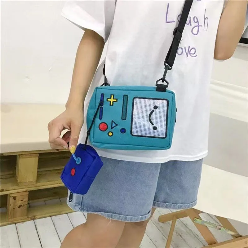 Leuke Casual Lolita Ita Tas Schoudertas Vrouwen Mannen Kids Game Machine Anime Handtas Nylon Telefoon Portemonnee Messenger Bags