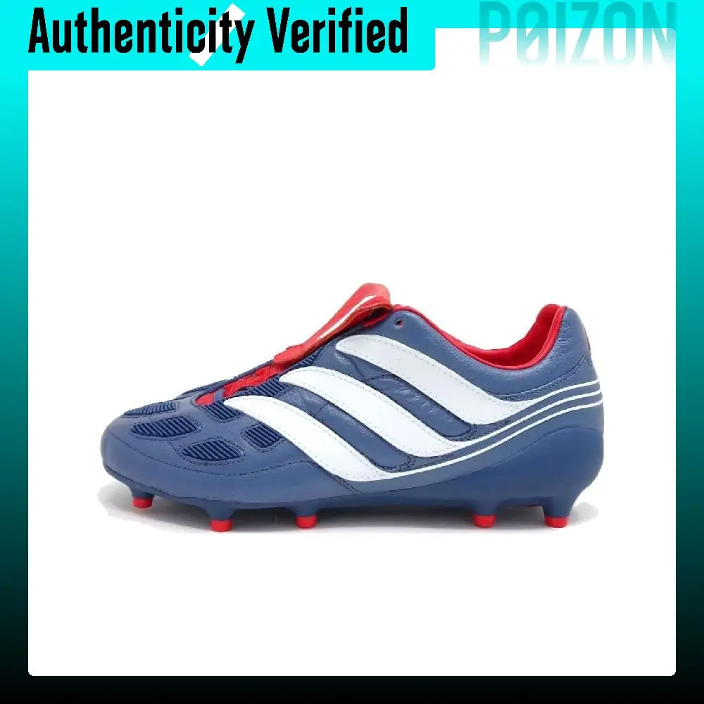Adidas PREDATOR Soccer Shoes Men's Low-top Blue Gray CM7911