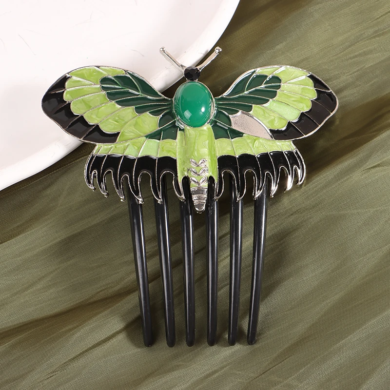 Elegant Titanic Butterfly Hair Combs Hair Clips For Women Retro Long Teeth Slide Hairpins Hair Accessories