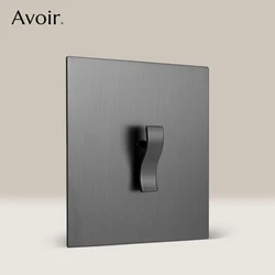Avoir Gray Power Light Switch S Type On Off Push Button Rocker Switches 2 Way Wall Electric Socket Europe Korea Franch UK Outlet