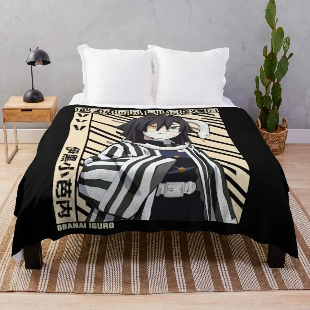 

Obanai Iguro - Kimetsu no Yaiba Throw Blanket Soft Beds Hairy Blankets