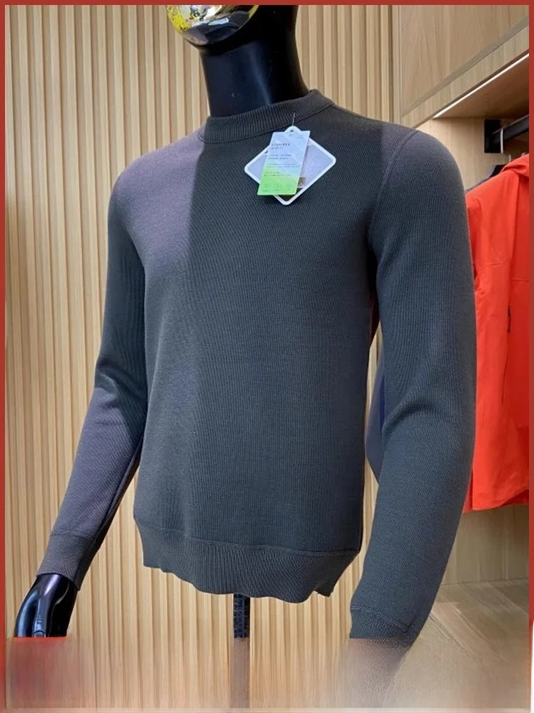 

Thiened Fce Men's Knitted Sweater Casual Woolen Cosite Floing Autumn Winter Faion Ci Sle Long Sve round Ne