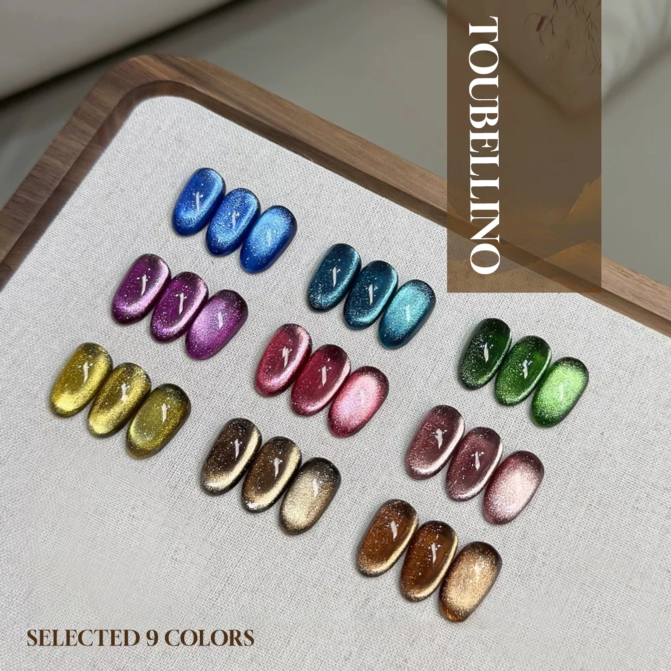 MIANEL 1-10pcs Super Flash Laser Rainbow Cat Eye Gel Unha Polonês Versátil Brilho Olho de Gato Diamante Pigmento Brilho Rainbow