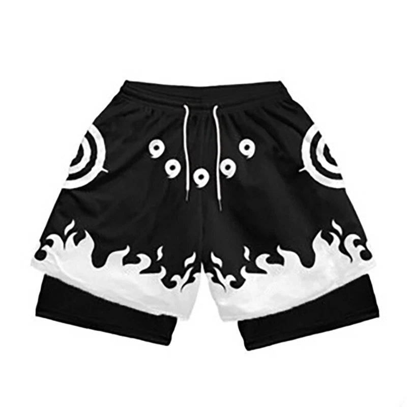 Y2K Summer Men Streetwear Anime High Waist Oversize Breathable Gym Short Pants Training Fitness Workout Track Shorts Clothes