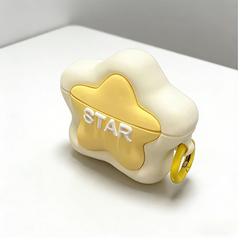 

Star AirPods Pro Case Niche Creative Wireless Bluetooth Earphones Anti Drop Soft Shell Simple and Cute Earphone Protective Case