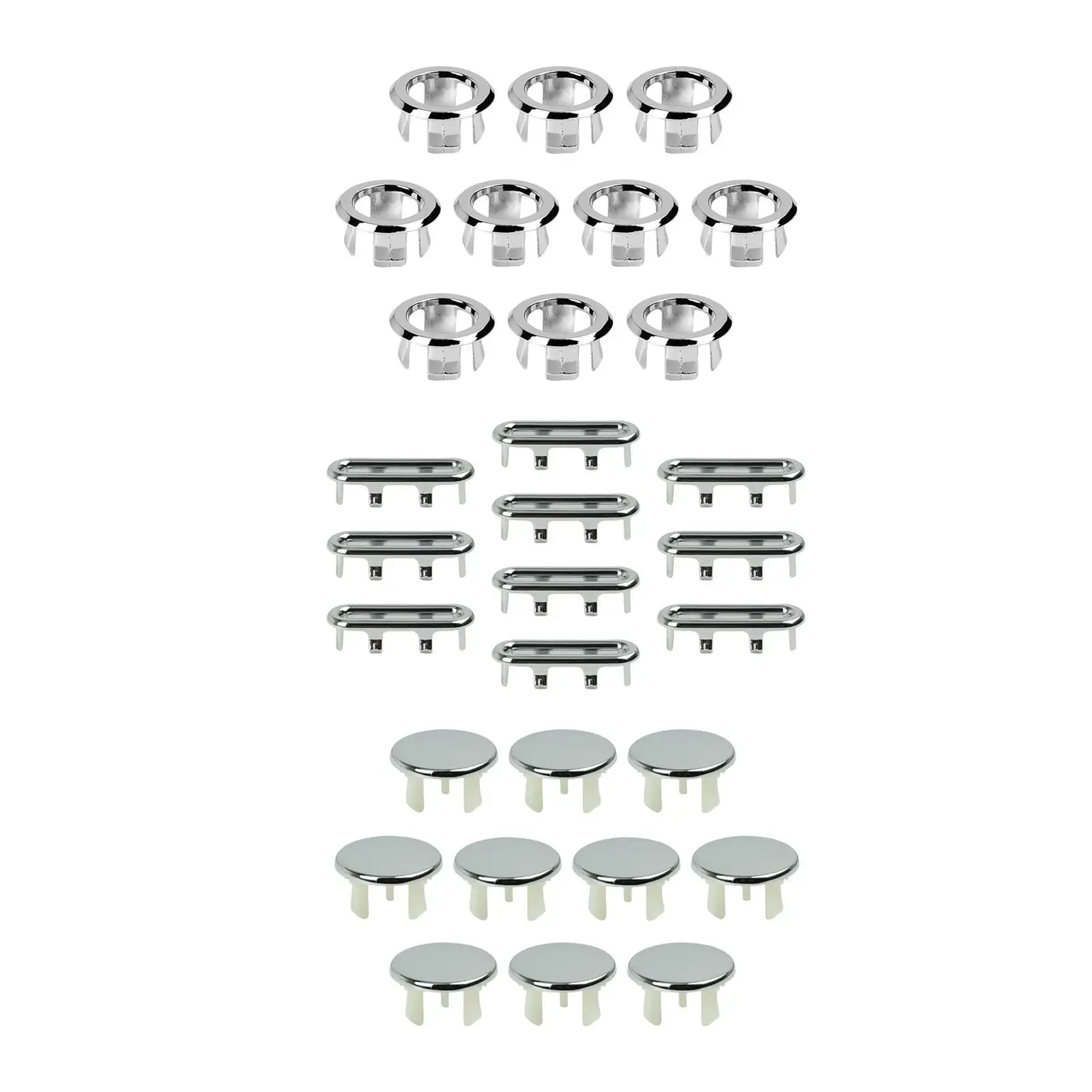 10Pcs Sink Overflow Ring Hole Cover Replacement Basin Sink Overflow Cap for Sink Basin