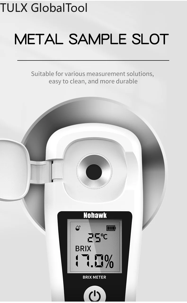 

TULX IP65 Digital Refractometer Sugar Concentration Meter Brix Scale Refractometer Sweetness Sugar Meter