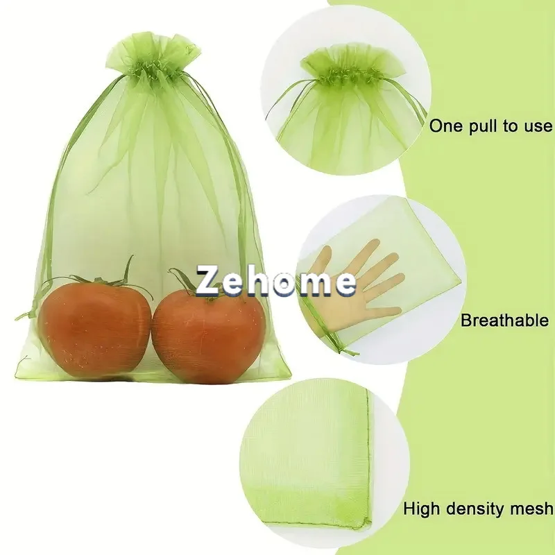 100pcs Fruit protection bag, gardening grape strawberry fruit and vegetable protection mesh bag, bird-proof and insect-proof