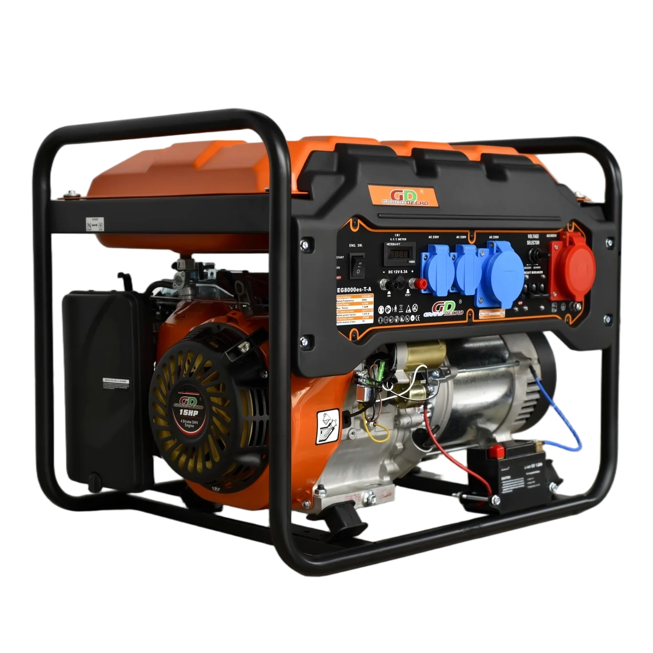 

EG8000es-T-A Portable Generator Start Three Phase Petrol Generator Stable Power