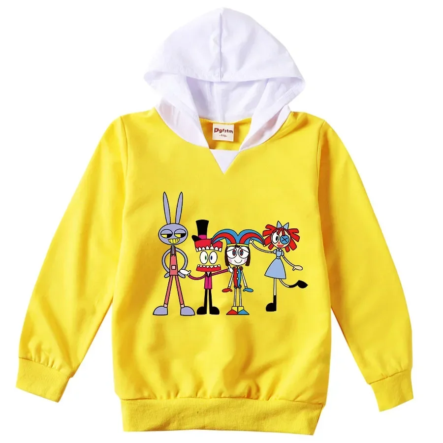 Movie THE AMAZING DIGITAL CIRCUS Hoodie Kids Pomni and Jax Sweatshirts Baby Girls Casual Long Sleeve Coats Boys Cartoon Clothes